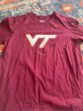 Nike Men's Maroon VT Logo Short Sleeve Tee